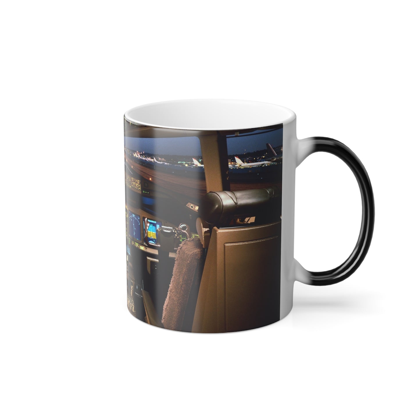 Airplane Cockpit Color Morphing Mug