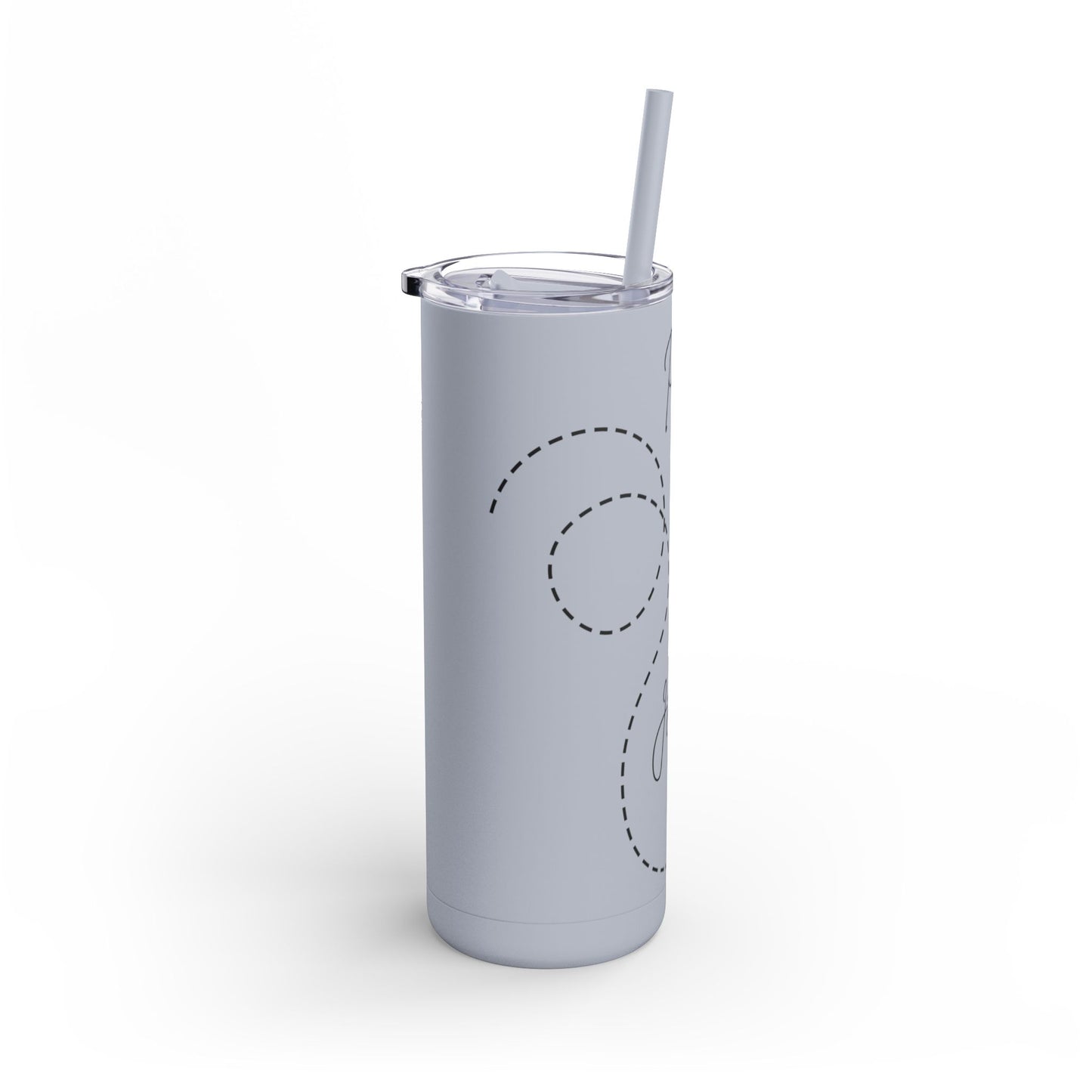 Powered by Jet Fuel- Green Matte Skinny Tumbler