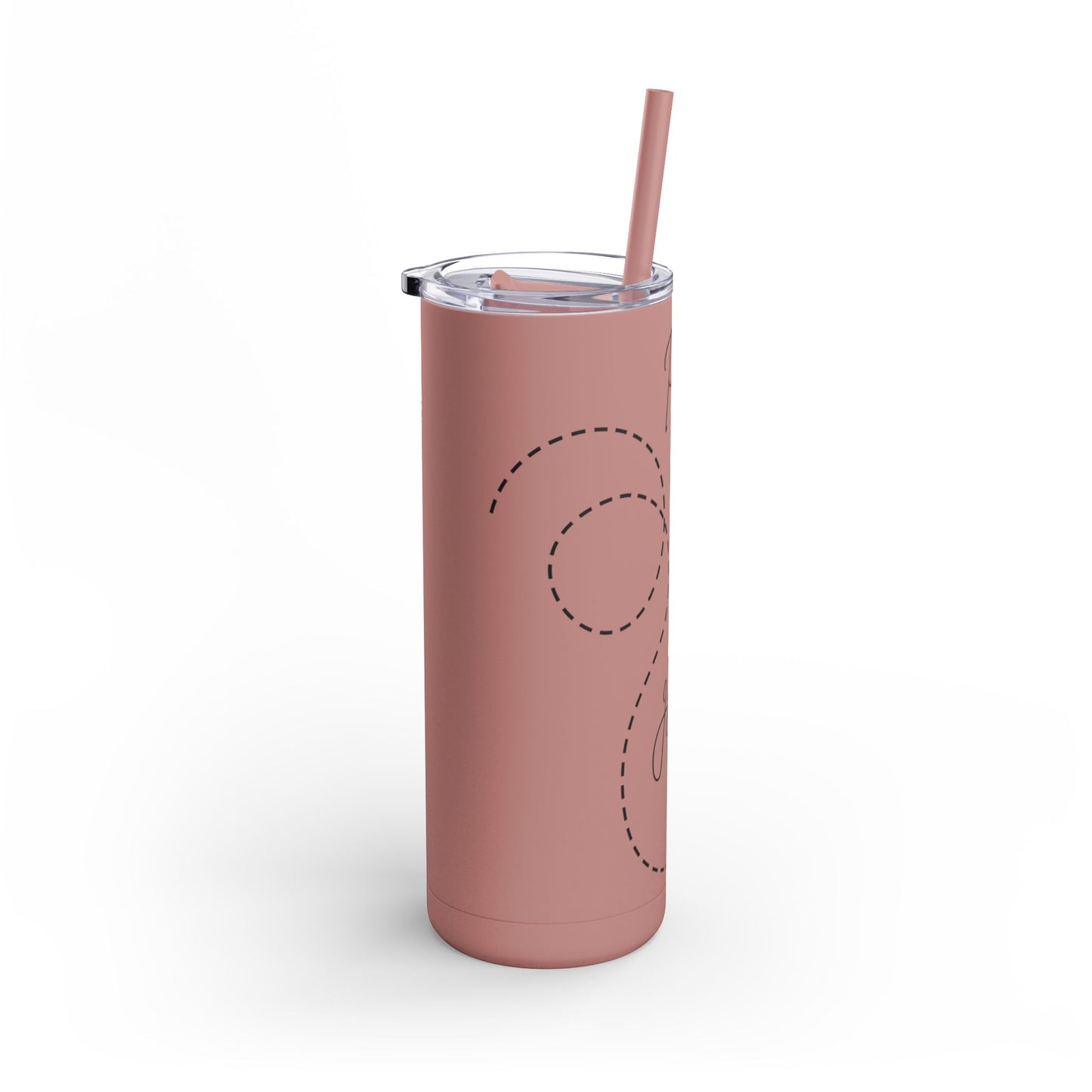 Powered by Jet Fuel- Green Matte Skinny Tumbler
