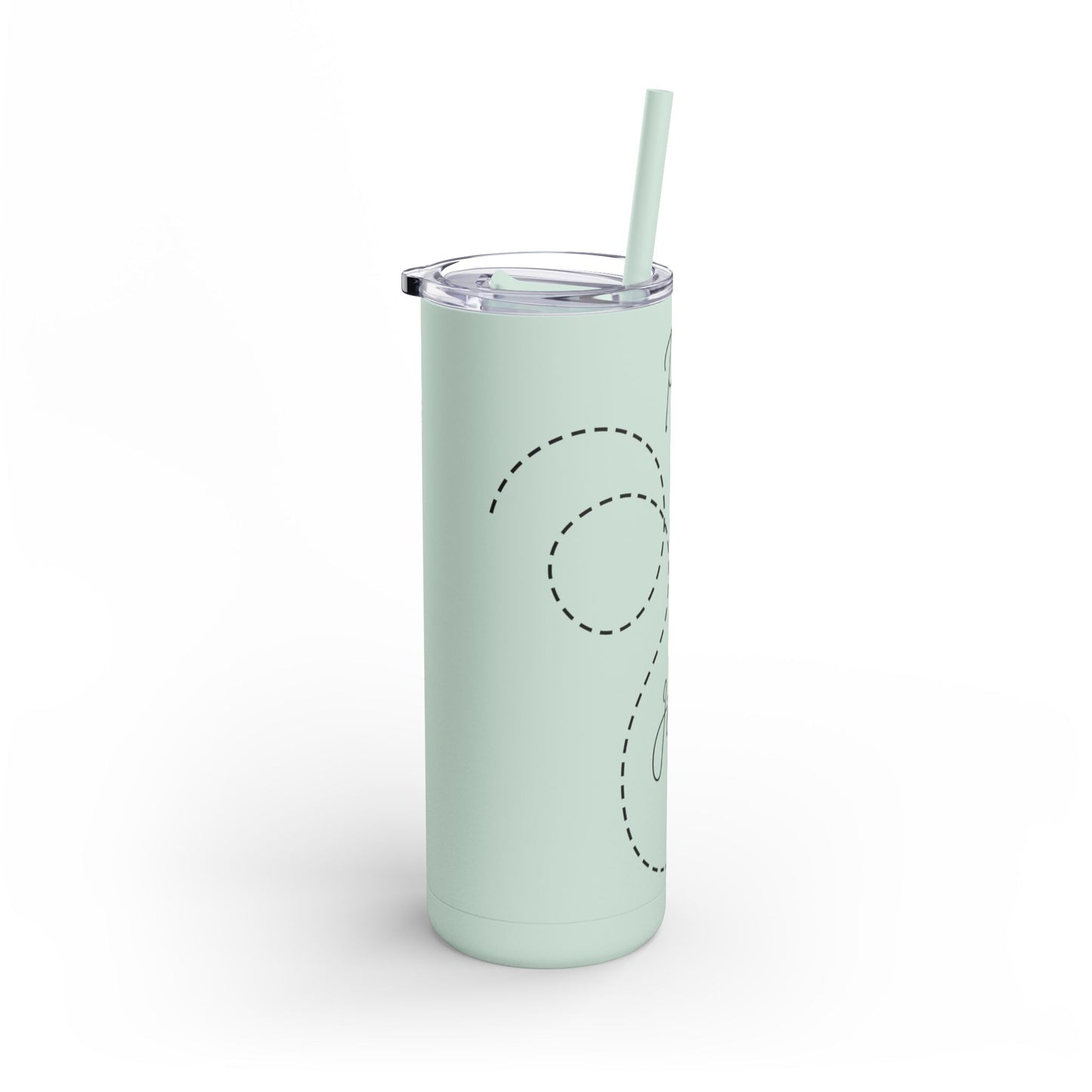 Powered by Jet Fuel- Green Matte Skinny Tumbler