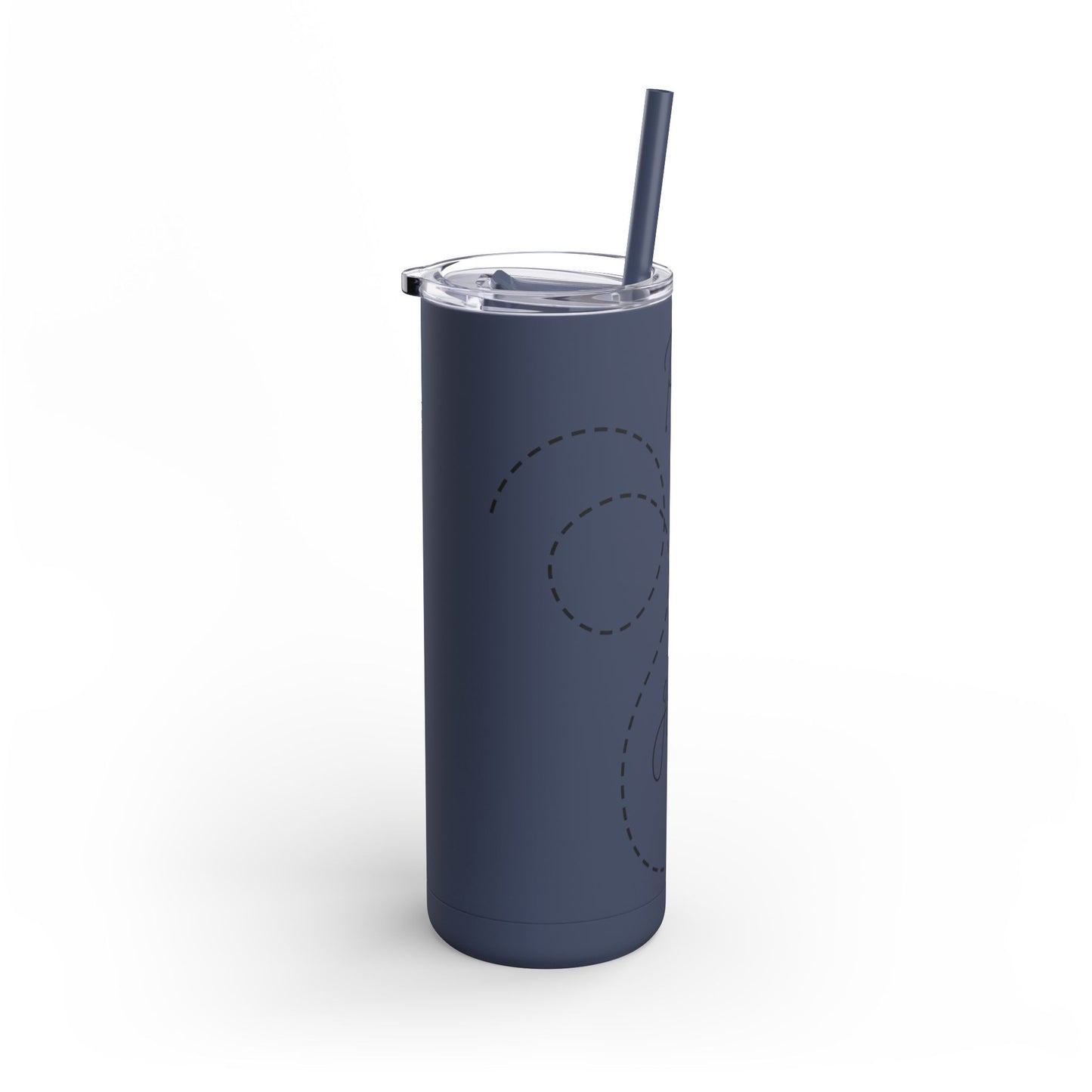 Powered by Jet Fuel- Green Matte Skinny Tumbler