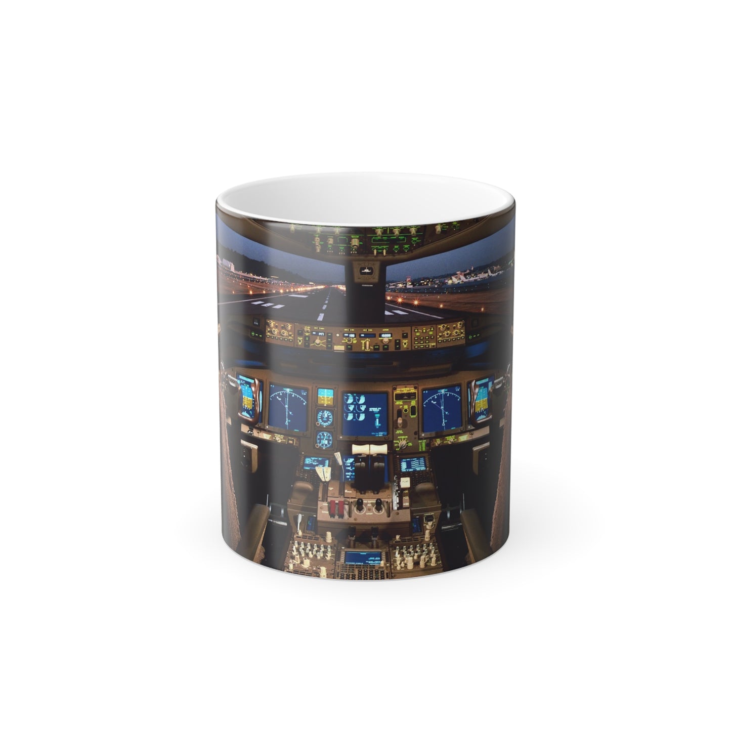 Airplane Cockpit Color Morphing Mug