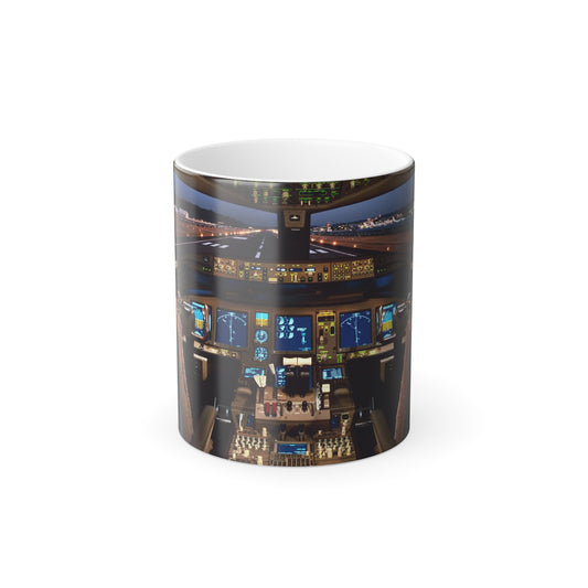 Airplane Cockpit Color Morphing Mug