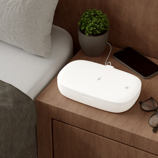 UV Phone Sanitizer & Wireless Charger - Clean & Recharge Your Devices, Germ-Free Technology for Home & Office